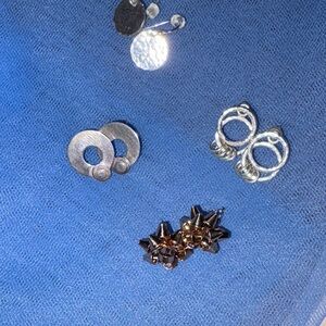 Multiple pairs of petite earrings